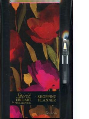 Spirited Poppy Leaves Magnetic Shopping Planner with pen