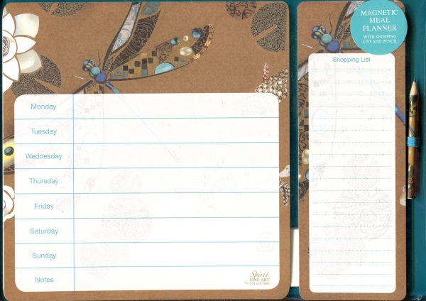 Spirited Dragonfly Magnetic Meal & Shopping Planner