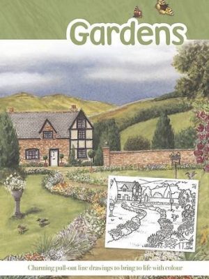Gardens: 19 Charming Pull-Out Line Drawings to Bring to Life with Colour