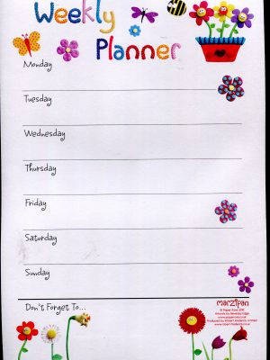 Marzipan Garden A4 Weekly Planner