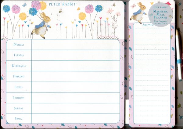 Peter Rabbit Adventures Magnetic Meal & Shopping Planner with Pencil