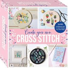 Hinkler | Create Your Own Cross Stitch Kit | Adults Arts and Crafts | Beginners Cross-Stitch Kit | Easy Cross Stitch | Cross Stitch Patterns | Tapestry Kit