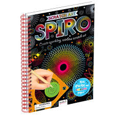 Bookoli - Scratch Art Spiro - Create Sparkling Rainbow Scratch Art for Kids - Arts and Crafts Gifts - Activities for 6 to 9 Year Old Boys and Girls